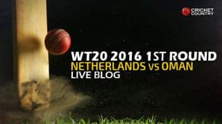 Live Cricket Score, Oman vs Netherlands, ICC World T20 2016, Group A Round 1, OMAN vs NED, 7th Match at Dharamsala: Match abandoned